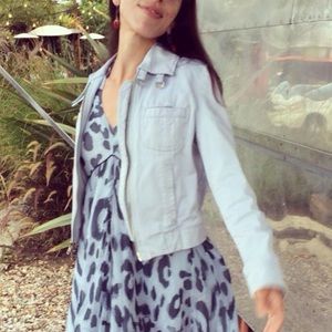 Marc Jacobs Light Denim Moto Jacket